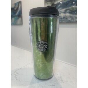 Starbucks Holiday Green Design Hot Cup Tumbler Coffee Mug Grande 2004 16oz